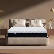 moonslide Memory Foam Mattress 25cm Queen Cooling Gel Cloud Feeling, 7 Zone High Density Certified Foam, Support Pressure Relief - Medium