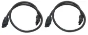 6" Inch Black SATA 3 III Round SSD/HDD Data Cable Straight to Straight 2-Pack