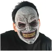 Creep Creepy Smile Sinister Horror Clown Zombie Adult Mens Costume 1/2 PVC Mask