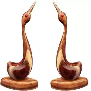 Wooden Handicrafts Heron Showpiece Wall Mount For Home Décor Pack Of 2