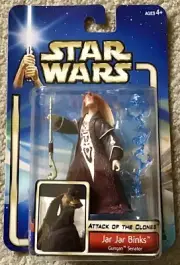 Star Wars Attack of the Clones Jar Jar Binks -Gungan Senator Figure 2002