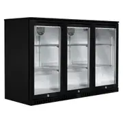 Husky 307L Triple Door Alfresco Drinks Chiller With Anti-Condensation Doors In Black (ALF-C3-BLK-840)