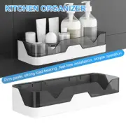 Wall Mounted Bathroom Storage Shelf Spices Organizer Racks Shower Shampoo._