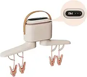 FXNFXLA Clothes Hanger Dryer, Portable Clothes Dryer, Household Shoe Dryer, Removable Design, with 3 Speed Dual-Temperature Intelligent Digital Display, for Home Travel Business Trip,A