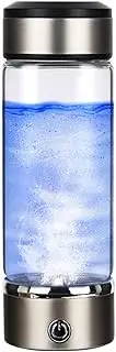 Portable Hydrogen Rich Water Generator Hydrogen Water Bottle 3 Minutes Make Hydrogen Content Up to 900 PPB High Borosilicate Glass Bottle for Home Office Travel 360 Ml
