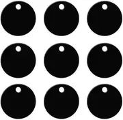 Wholesale 20 PCS Round Aluminum Pet Tag Dog ID Card Personalized Pet DIY Name Card Custom Engraving Anti-Lost Cat and Dog Tag Pendant Pet Collar Accessories,Black,40X40X1MM