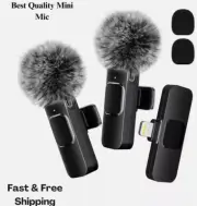 Lavalier Microphone Wireless Audio Video Recording Mini Mic For Android-iPhone