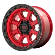20x9 KMC KM548 CHASE Candy Red With Black Lip Wheel 8x180 (0mm)
