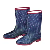 在飛比找蝦皮購物優惠-【雨鞋 雨鞋女 工作鞋】皇力牌-高級彩色女用雨鞋(藍點)台灣