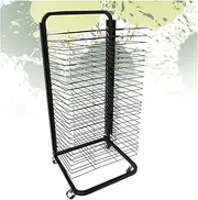 Art Classroom Drying Rack,Foldable 25 Shelves Metal Art Storage Rack,Stack Rack for Painting,Suitable for Engineering Drawings and Paintings
