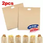 2x Sandwich Toastie Toaster Pocket Bags Baking Reusable Pouch Non-Stick