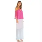 X Revolve House of Harlow Maxi Dress Barbie Pink Blue Tiered Frida Ruffle XS