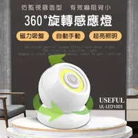 在飛比找momo購物網優惠-【USEFUL】360度旋轉智慧感應燈(UL-LED1005