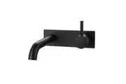 VITO BERTONI WISH2 Wall Basin Bath Mixer and Spout - 180mm with Backplate - Matte Black