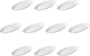 Set of 10, White VS Plate, 17.3 x 7.3 x 2.0 inches (44 x 18.5 x 5 cm) | Setomonohonpo