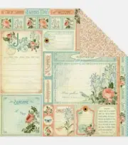 Graphic 45 Time to Flourish Collection Roses 8" June Cut Apart Cardstock