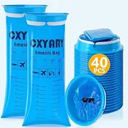 CXYARY Vomit Bags Disposable, 40 Pack 1000ml Emesis Bags, Portable Throw Up Puke Nausea Bag for Pregnant Women, Leak Resistant for Car and Travel Motion Sickness