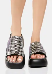 [Shellys London] Frosty Gem Platform Sliders