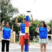 Field Day Games Set for Adults and Kids, for 5-20 People Teamwork Building Block Stacking Game, Ice Breaking Game (Color : Green, Size : 8PCS)