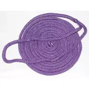 3/8 Inch x 20 Ft Purple Double Braid Nylon Mooring and Docking Line for Boats