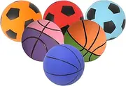 ZCOINS Rubber Bouncy Handball Bulk for Kids, Mini Basketball & Football Bouncy Balls Party Favors for Outdoor Games, Playground Skip Hand Ball for Party Bag Fillers Pet Toy Gifts