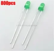 800Pcs Diffused Super Bright Led 3Mm Green Color Green Light Ic New aa