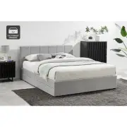 Theodore Storage Bed Frame with Drawers - King Grey - King