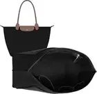 Purse Organizer Insert Bag for Longchamp Le Pliage Large Tote - Black,Large Size