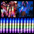 10-50Pcs LED Foam Sticks RGB Thunder Wand Glow Sticks Flashing Light Rave Party