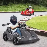 CostwayKids Electric Go Kart with Remote Control for 3+ Years Old-Black