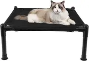 Elevated Dog Bed with Breathable Mesh and Steel Frame Raised Outdoor Dog Bed Cooling Elevated Pet Bed Portable Dog Cot Bed for Outdoor and Indoor Use(S Oxford Cloth)