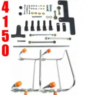 DUAL INLET 4150 MECH BLOWER FUEL LINES CLEAR COLOR KIT HOLLEY LINKAGE COMBO