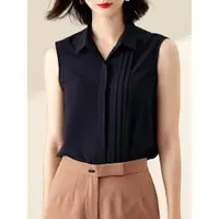 在飛比找ETMall東森購物網優惠-新款韓版寬松上衣無袖襯衫