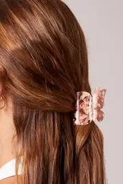 Orange Butterfly Claw Clips