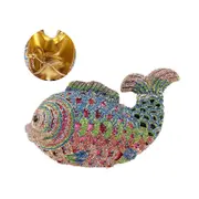 Nevenka Mini Women Fish Evening Bags Crystal Clutch Purse Rhinestone Handbags with Chain-16