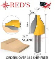 REDS Y60938-8 - 1-1/2 Length Ogee Vertical Raised Panel 1/2" Shank Router Bit