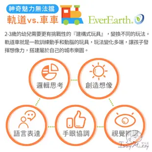 德國EverEarth木製軌道車系列-2件式雙軌道岔組 延伸軌道 積木玩具 木玩 環保積木 幼兒玩具【台灣現貨】