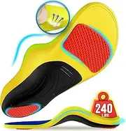 NEUPU 240+lbs Plantar Fasciitis Insoles Men Women, 100% Memory Foam Comfort Heavy Duty High Arch Support Inserts for Pain Relief Absorb Shock, Work Boot Shoe Insoles Orthotic for Flat Feet, Foot Pain