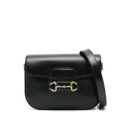 [Gucci] Gucci Mini Horsebit 1955 Shoulder Bag ONE SIZE BLACK/GOLD
