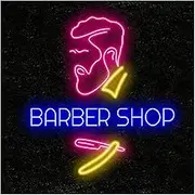 Sign Lamp Barber Shop Neon Sign For Salon Barbershops Store Business Wall Decor Dimmable Commercial Signs Illuminated LED Light(40cm)
