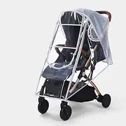 Universal Stroller Rain Cover Upgraded - Waterproof Windproof Pram Rain Cover, Lightweight Stroller Cover Transparent Flat Optical Window, Suitable for All Models of Strollers