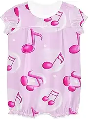 [miaozhen] Infant Romper Ruffle Sleeve Baby Jumpsuit Cotton Unisex Infant Bodysuit 12M Cartoon Peach Note outfits para nina, Cartoon Peach Note