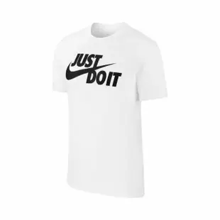 【NIKE 耐吉】T恤 NSW JDI T-Shirt 男款 大LOGO 圓領 棉質 基本款 勾勾 白 黑(AR5007-100)