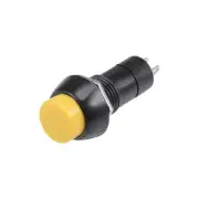 2Pcs,12mm Yellow Momentary Press Button Switch Round Flat Button SPST NO
