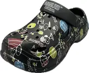 [Peanuts] PN8329-03 Clog, Platform Sandals, Allover Pattern, Snoopy, Charlie Brown, Woodstock, Cute, Shoes, Women's
