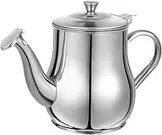 TOPPERFUN 18Oz Grease Saver Oil Pot with Strainer Stainless Steel Oil Container Easy Pour Sprout Lid Sturdy Handle for Cooking Oil Storage and Dispensing Home Kitchens
