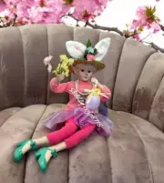 Easter Spring Bunny Fairy Elf Shelf Sitter 18” Posable Mantel Tabletop Decor