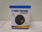 First Secure By Schlage Single Cylinder Deadbolt Aged Bronze PD60716 New In Box