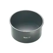 Mastercraft 18cm Heavy Loose Base Round Deep Cake Pan - Charcoal Grey
