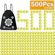 POKONBOY Upgraded 500-Round Rival Balls Refill Pack Compatible with Nerf Rival Apollo, Zeus, Atlas and Artemis Blasters (Storage Bag Included)